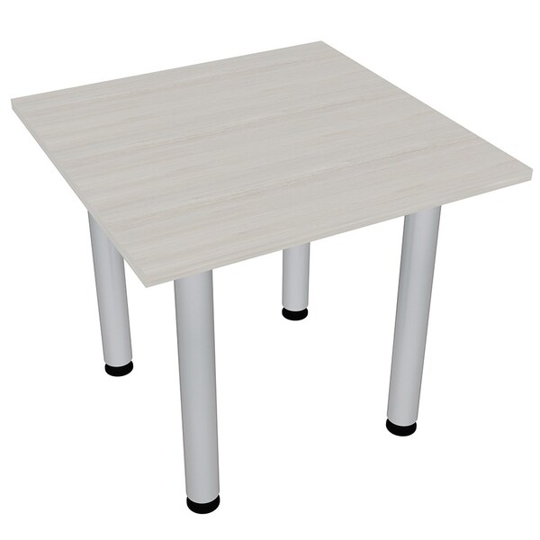 34 in W, 34 in L, 29 in H, Engineered Wood Top, Ivory